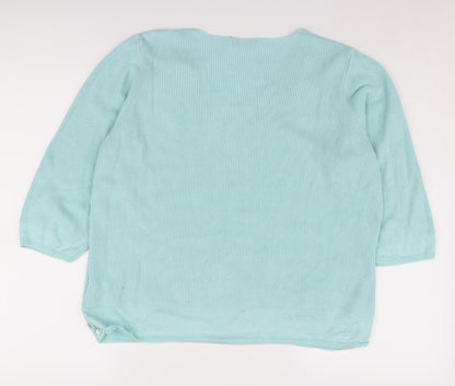 Womens UK Size 20 Marks and Spencer Blue Pullover Jumper