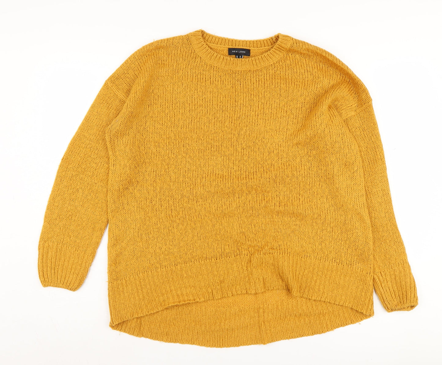 Womens UK Size M New Look Yellow Pullover Jumper