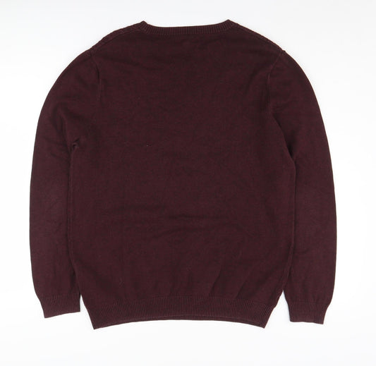 River Island Men's Red Pullover Jumper, M