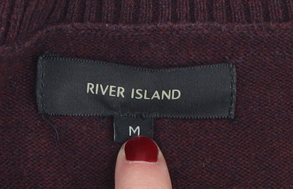 River Island Men's Red Pullover Jumper, M