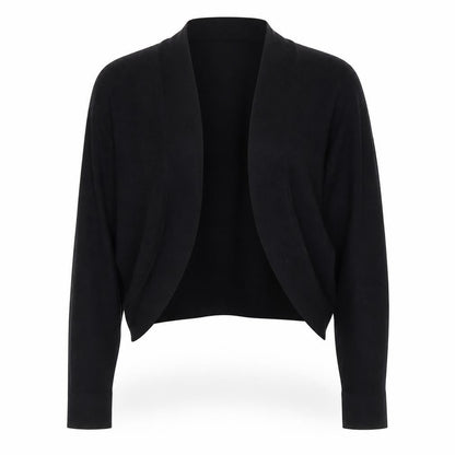 Front view of Linea Women's Black Shrug Jumper L