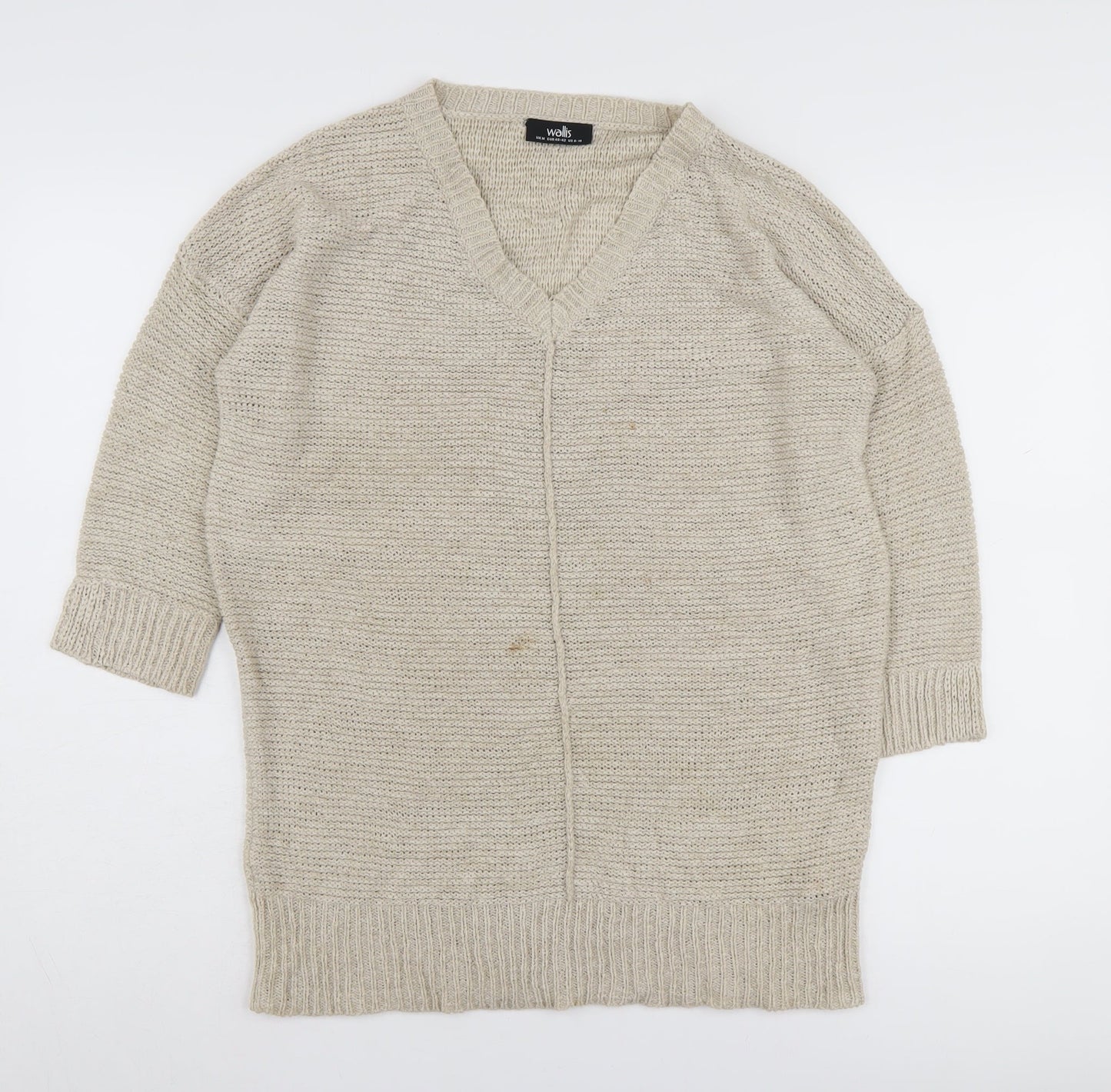 Womens UK Size M Wallis Beige Cardigan Jumper