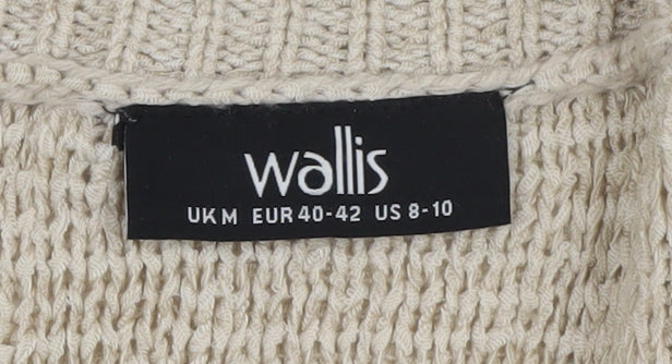 Womens UK Size M Wallis Beige Cardigan Jumper