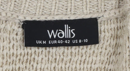 Womens UK Size M Wallis Beige Cardigan Jumper