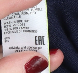 Womens UK Size S Marks and Spencer Blue Cardigan Jumper