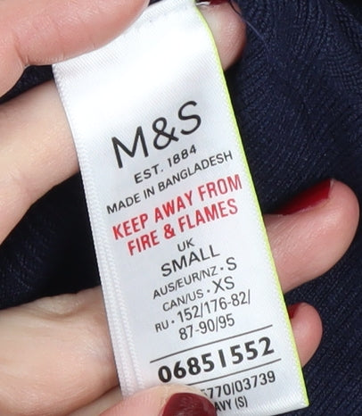 Womens UK Size S Marks and Spencer Blue Cardigan Jumper