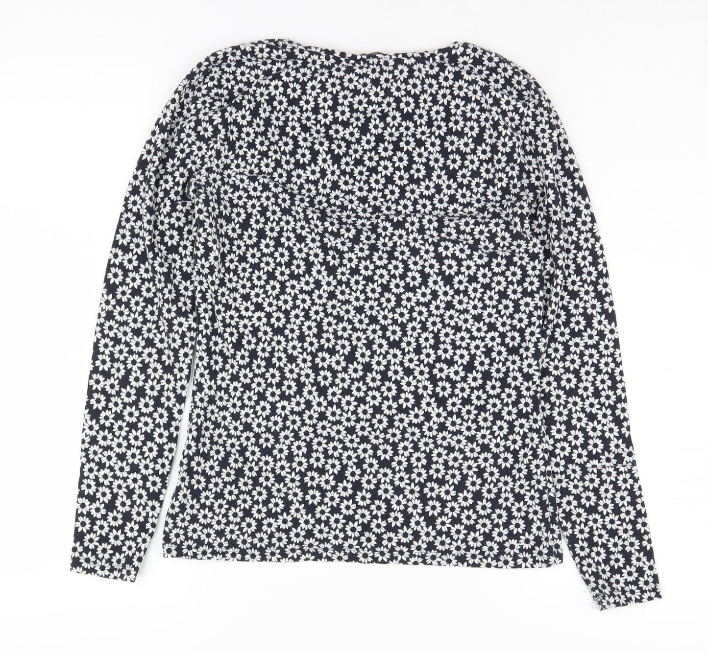 Marks and Spencer Women's Black Floral Long Sleeve Top