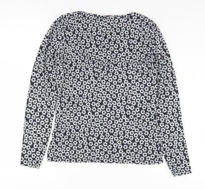 Marks and Spencer Women's Black Floral Long Sleeve Top