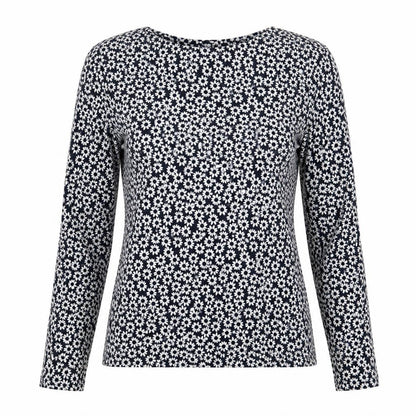 Marks and Spencer Women's Black Floral Long Sleeve Top