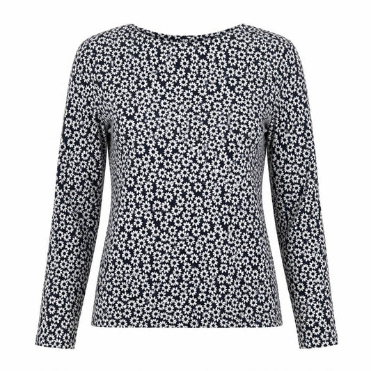 Marks and Spencer Women's Black Floral Long Sleeve Top