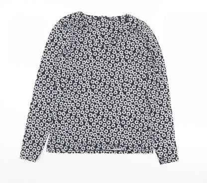 Marks and Spencer Women's Black Floral Long Sleeve Top