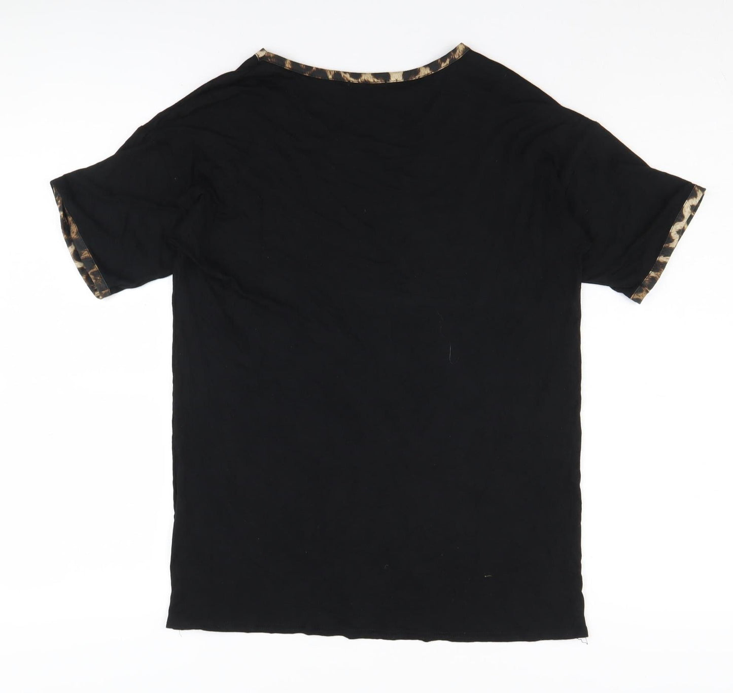 Boohoo Women's Black Basic T-Shirt Size 10