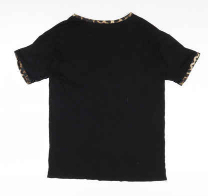 Boohoo Women's Black Basic T-Shirt Size 10