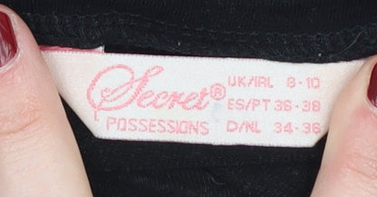 Secret Possessions Women's Black 8-10 Wrap Cardigan