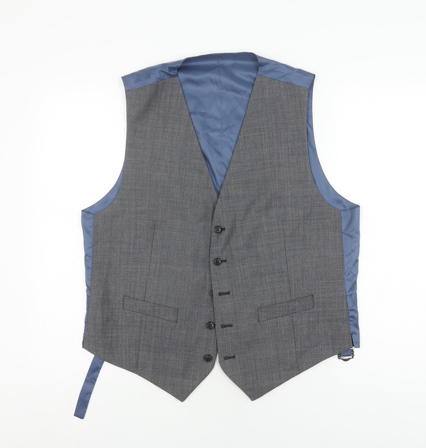 Mens UK Size L Marks and Spencer Regular Grey Suit Waistcoat