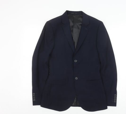 Mens UK Size 34 Topman Regular Blue Suit Jacket