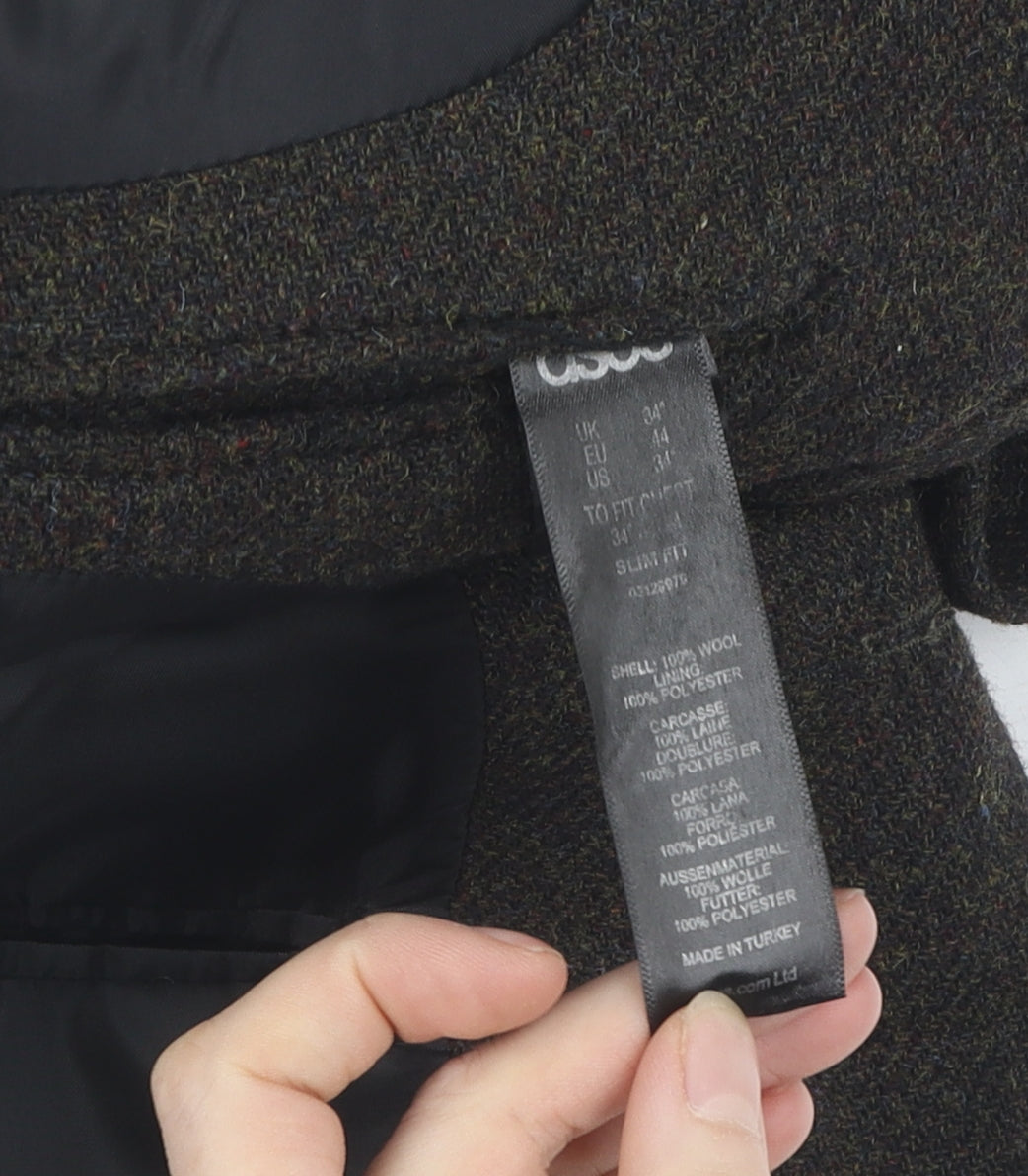 ASOS Men’s Brown Slim Fit Blazer, Size 34R