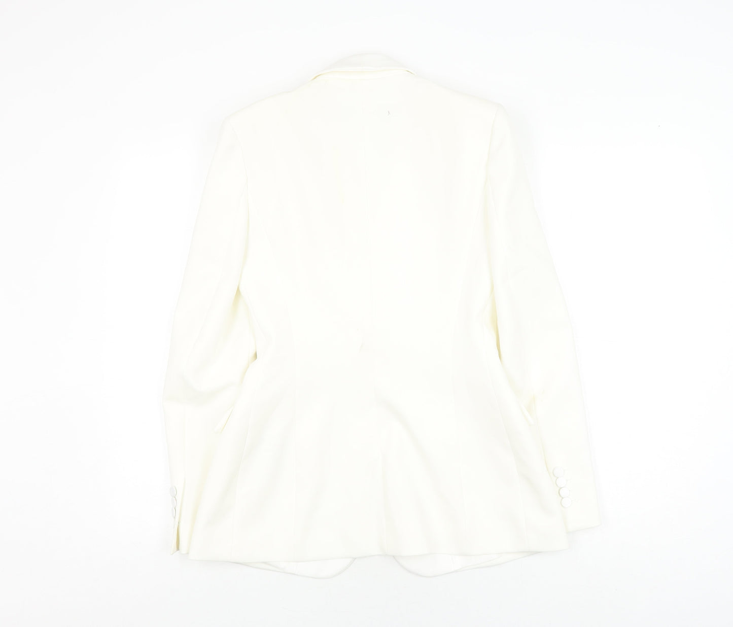 Zara Women's White XS Blazer, Formal, Shawl Lapel