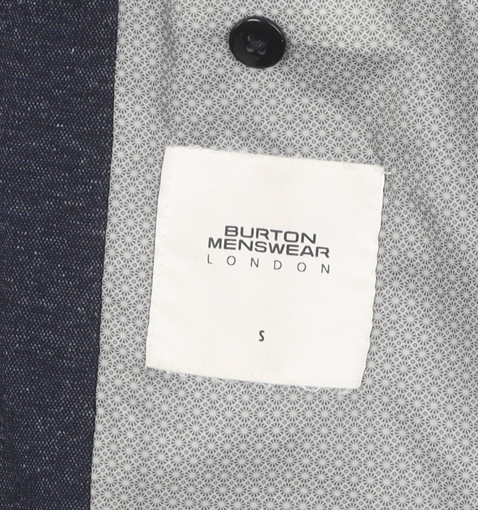 Mens UK Size S Burton Regular Blue Suit Jacket