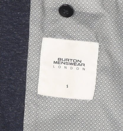Mens UK Size S Burton Regular Blue Suit Jacket