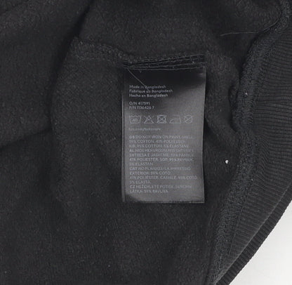 H&M Unisex Black Pullover Sweatshirt M