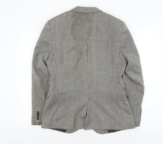 Mens UK Size 40 Topman Regular Grey Suit Jacket