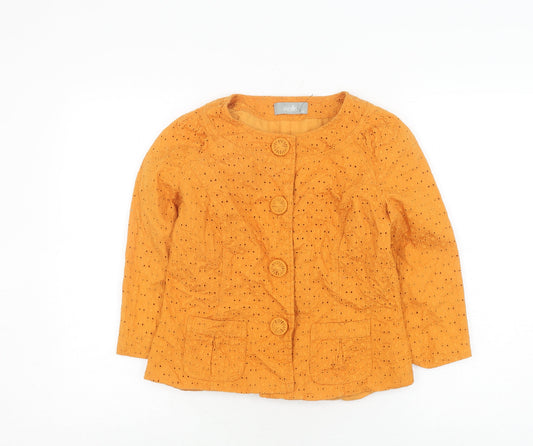 Womens UK Size 12 Wallis Orange Tunic Blouse