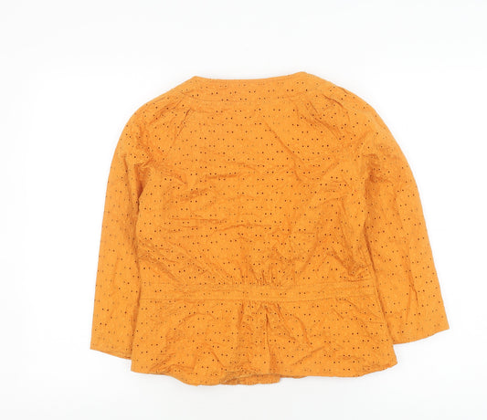 Womens UK Size 12 Wallis Orange Tunic Blouse