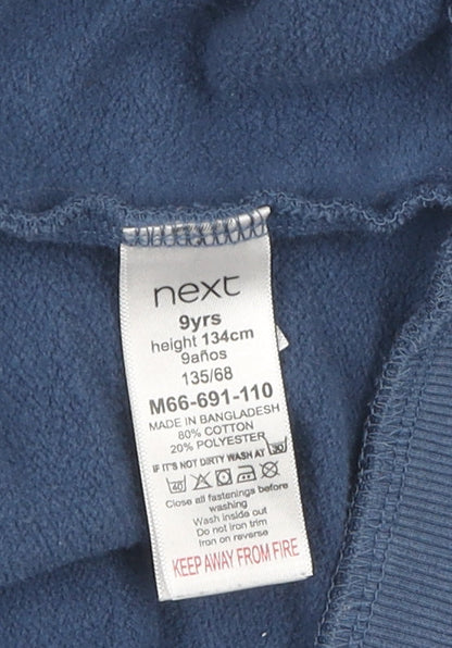 Next Boys Blue Full Zip Hoodie 9 Years - Cotton Blend