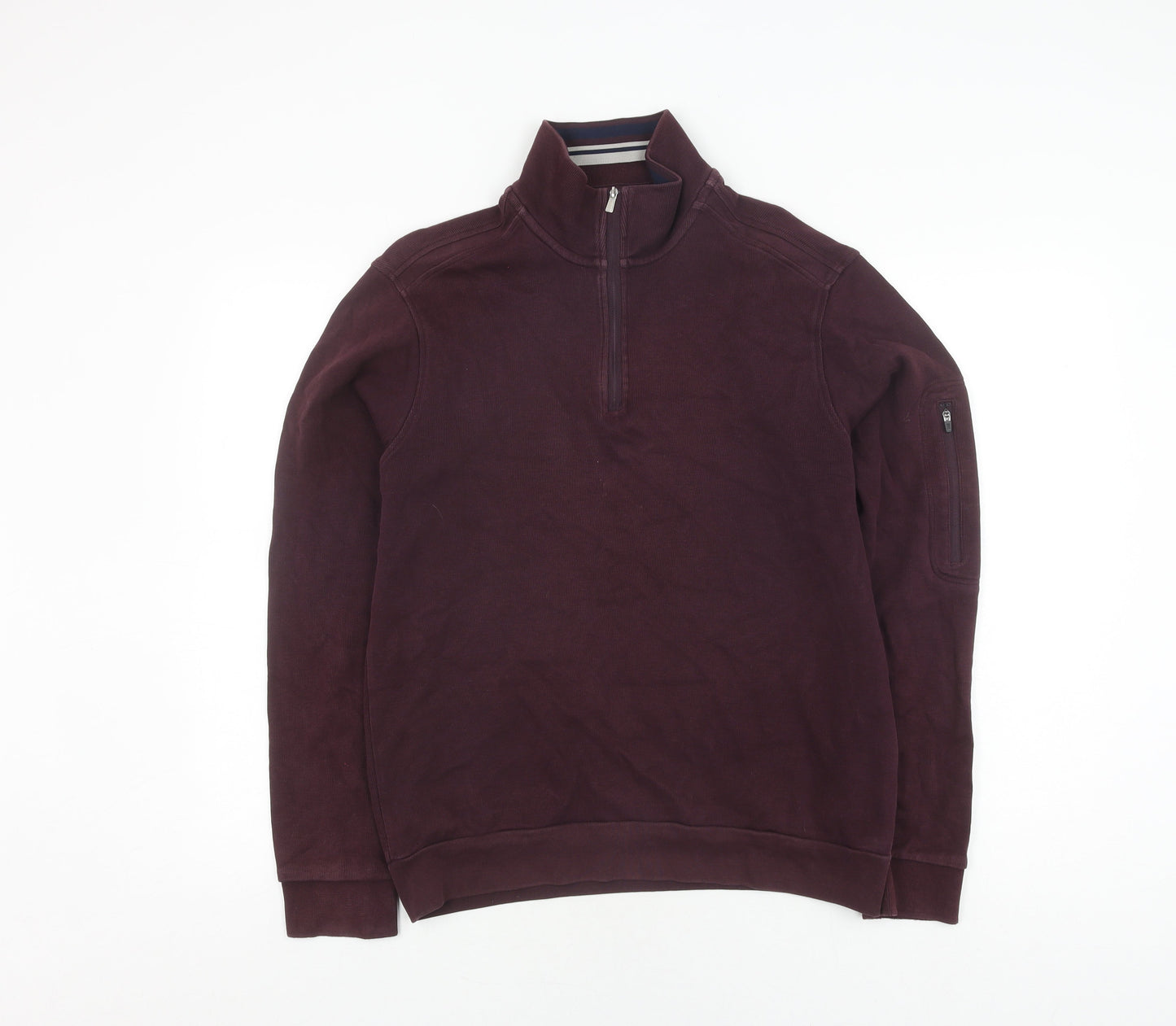 Mens UK Size M Marks and Spencer Purple Pullover Sweatshirt