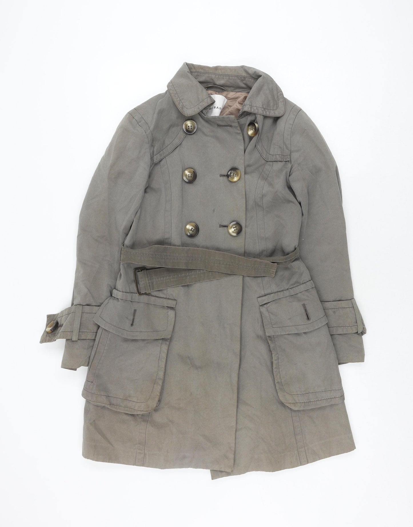 Womens UK Size S Zara Grey Trench Coat