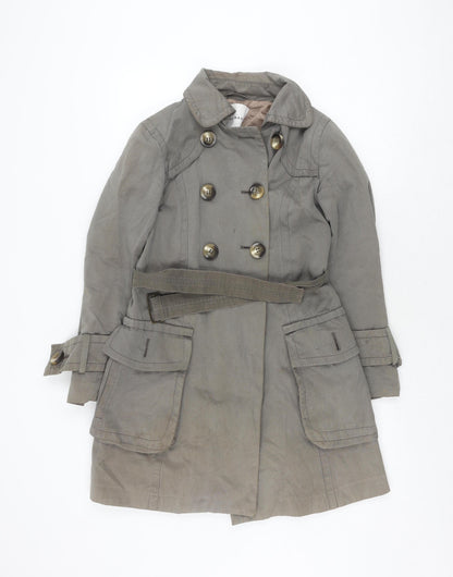 Womens UK Size S Zara Grey Trench Coat