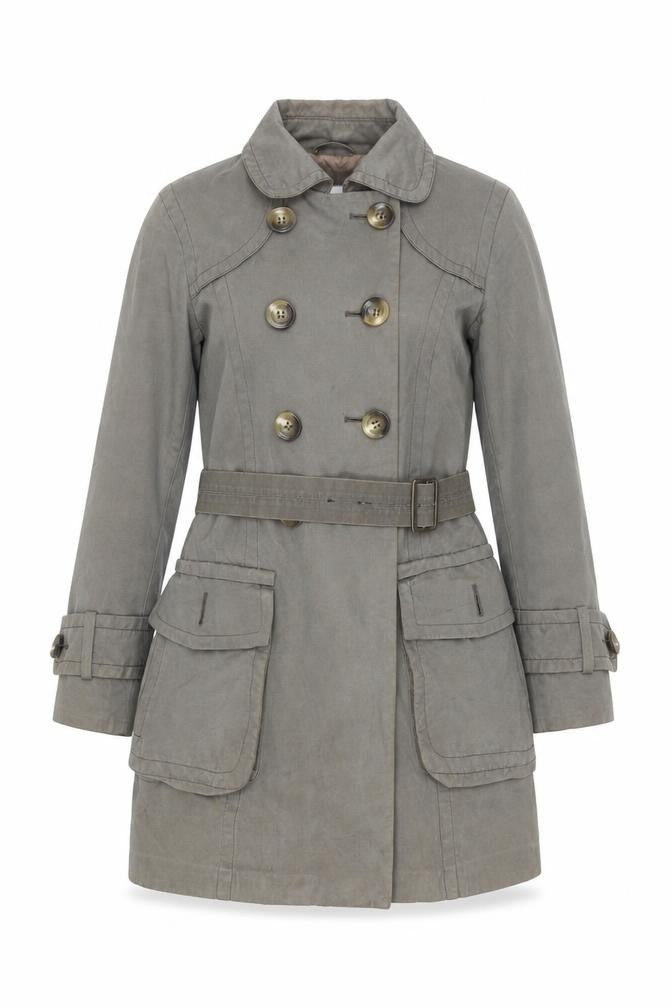 Womens UK Size S Zara Grey Trench Coat