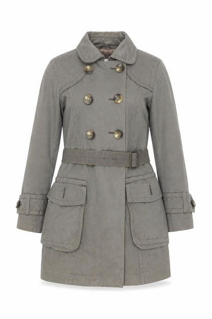 Womens UK Size S Zara Grey Trench Coat