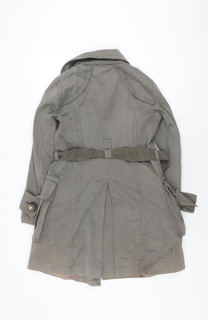 Womens UK Size S Zara Grey Trench Coat