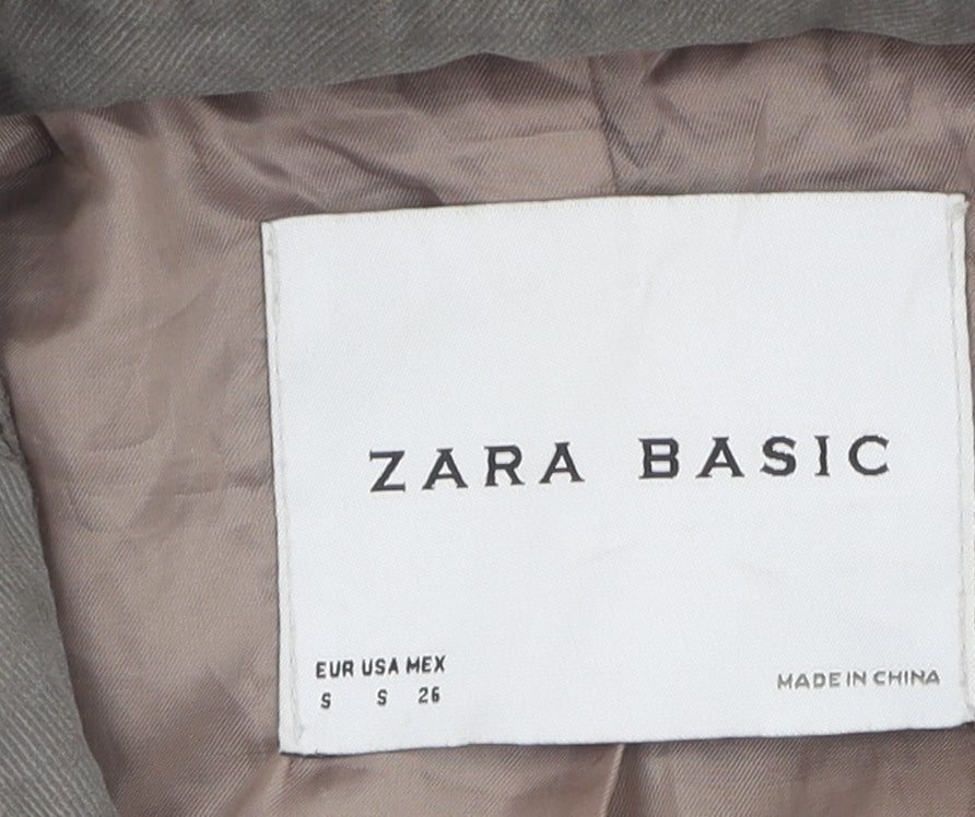 Womens UK Size S Zara Grey Trench Coat
