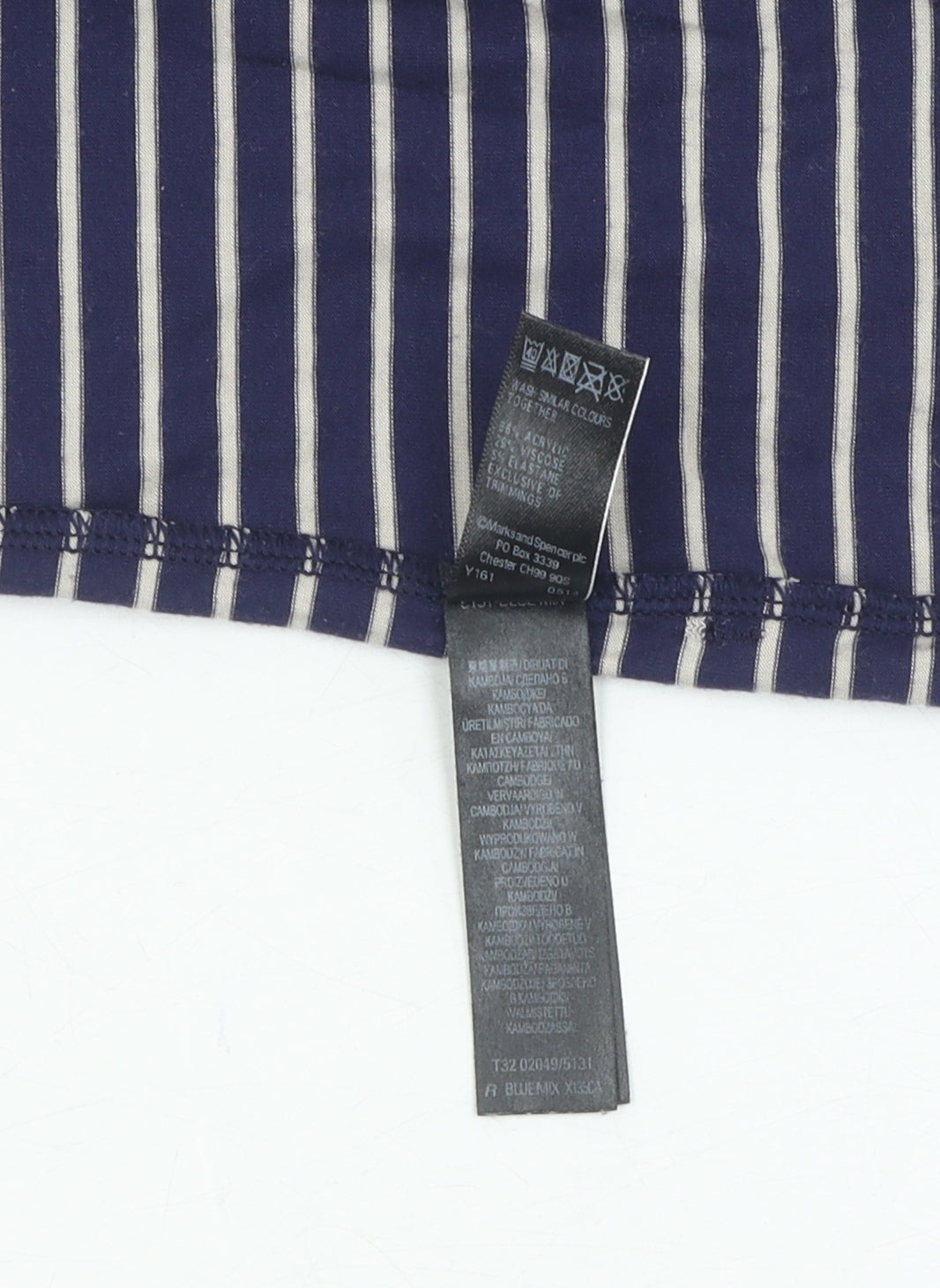 Womens UK Size XL Marks and Spencer Blue Jersey T-Shirt