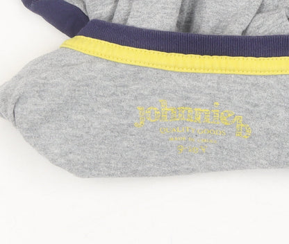 Johnnie B Boys Grey Cotton T-Shirt, 9-10 Years, Logo Accent