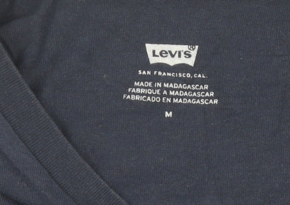 Levi's Men's Blue Logo T-Shirt, Size M, Crew Neck
