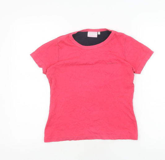 Womens UK Size 10 LA Gear Pink Basic T-Shirt