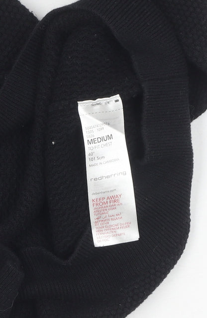 Red Herring Men's Medium Black Pullover Jumper
