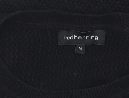 Red Herring Men's Medium Black Pullover Jumper
