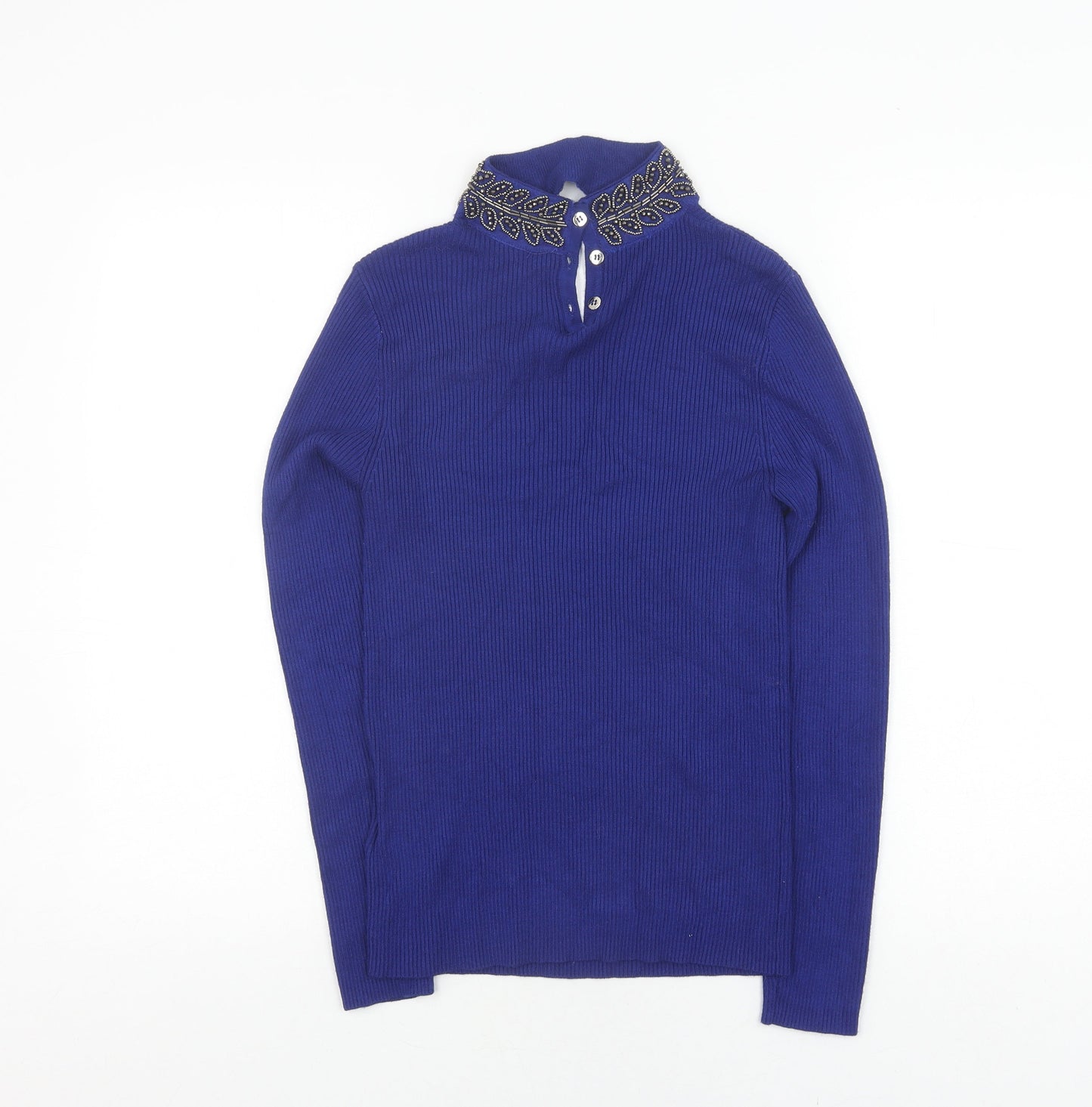 Womens UK Size S Oasis Blue Pullover Jumper