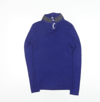 Womens UK Size S Oasis Blue Pullover Jumper