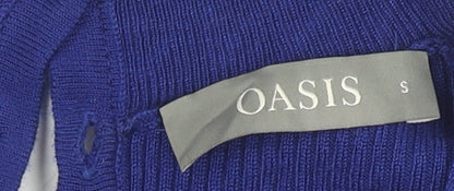 Womens UK Size S Oasis Blue Pullover Jumper