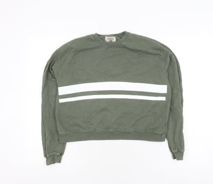 Womens UK Size 10 Pull&Bear Green Pullover Jumper