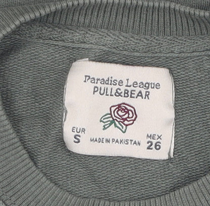 Womens UK Size 10 Pull&Bear Green Pullover Jumper