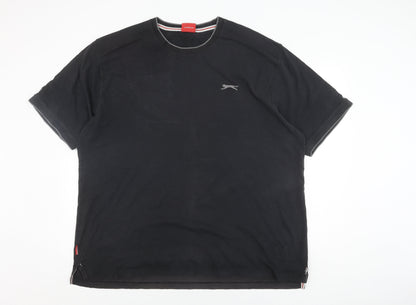Slazenger Men's Black 4XL T-Shirt with Logo, Short Sleeve