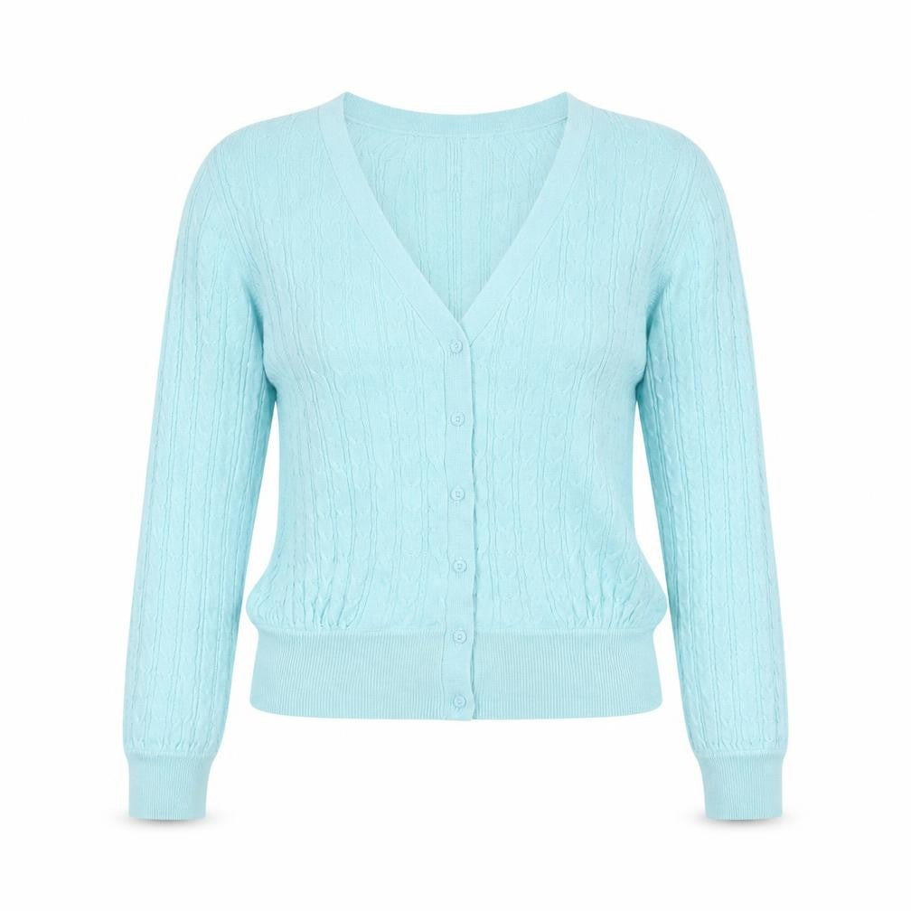 Womens UK Size M Pimkie Blue Cardigan Jumper
