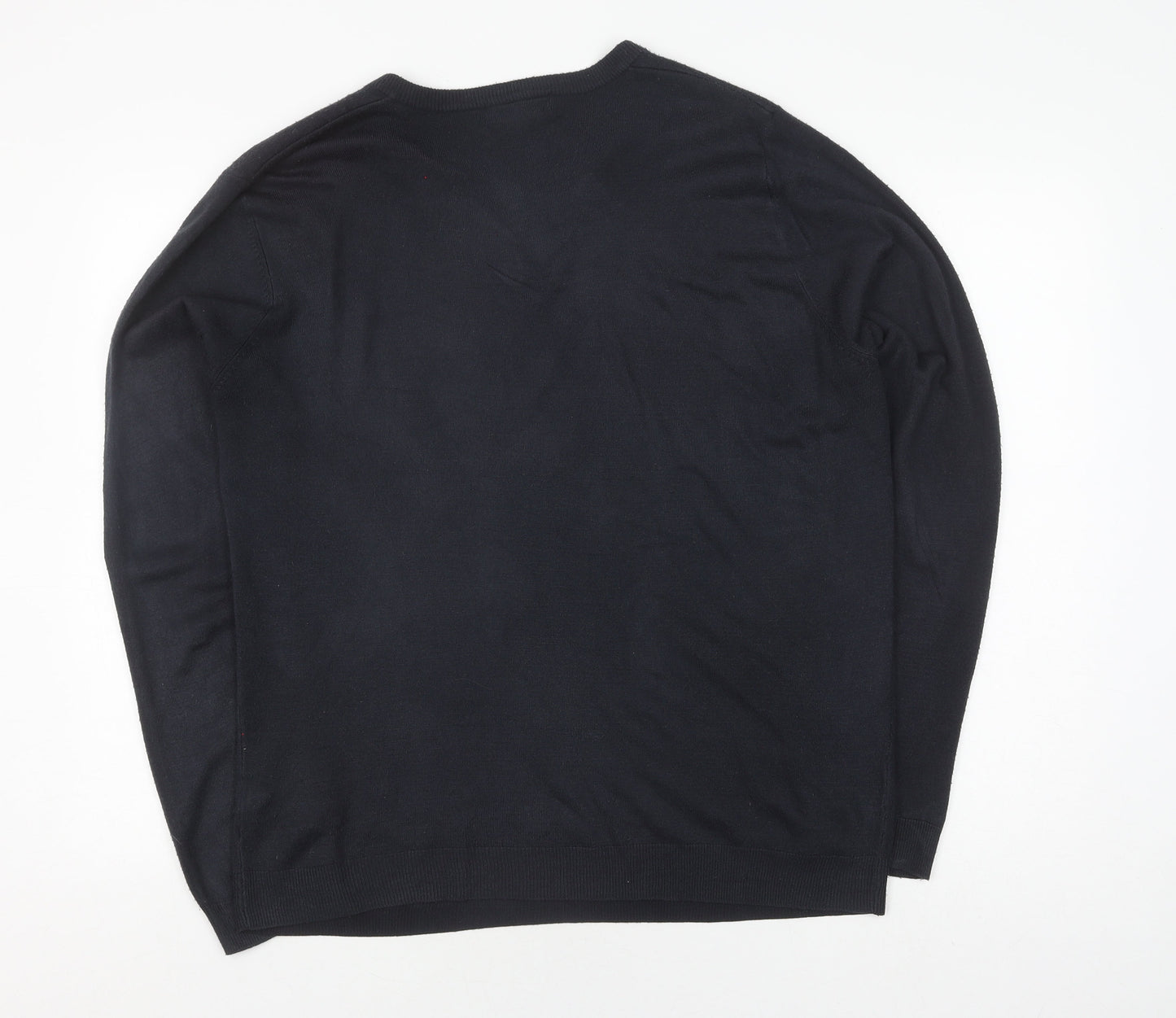 Red Herring Black Henley L Men's Jumper